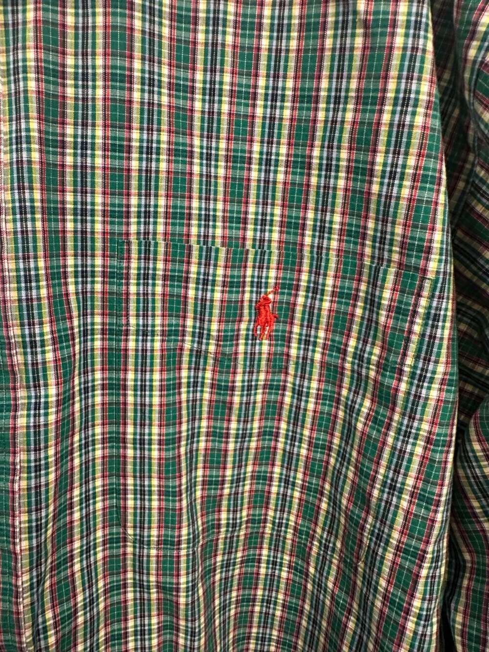 Ralph Lauren Blake Button Down Plaid Shirt Green Men's Size L